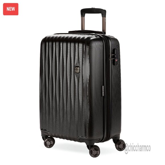 Expandable Hardside Carry-On Luggage with Spinner Wheels & USB Port